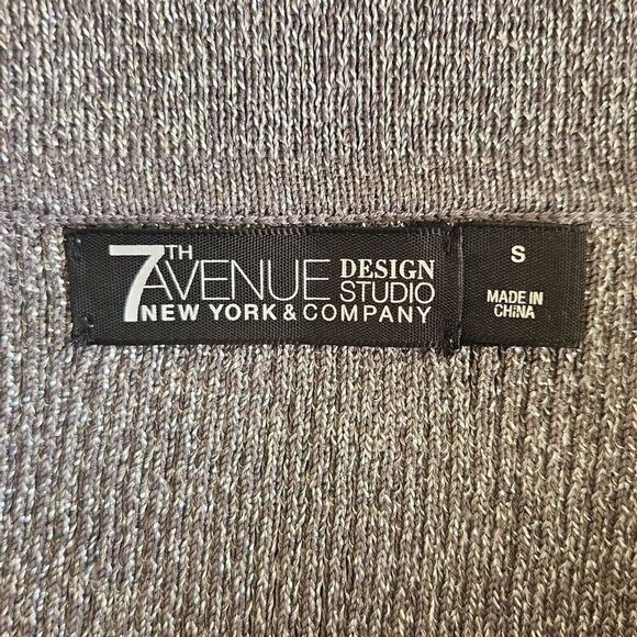 7th Avenue Design Studio Silver Shimmer off the Shoulder Sweater, NWOT, S( wears - Picture 9 of 10